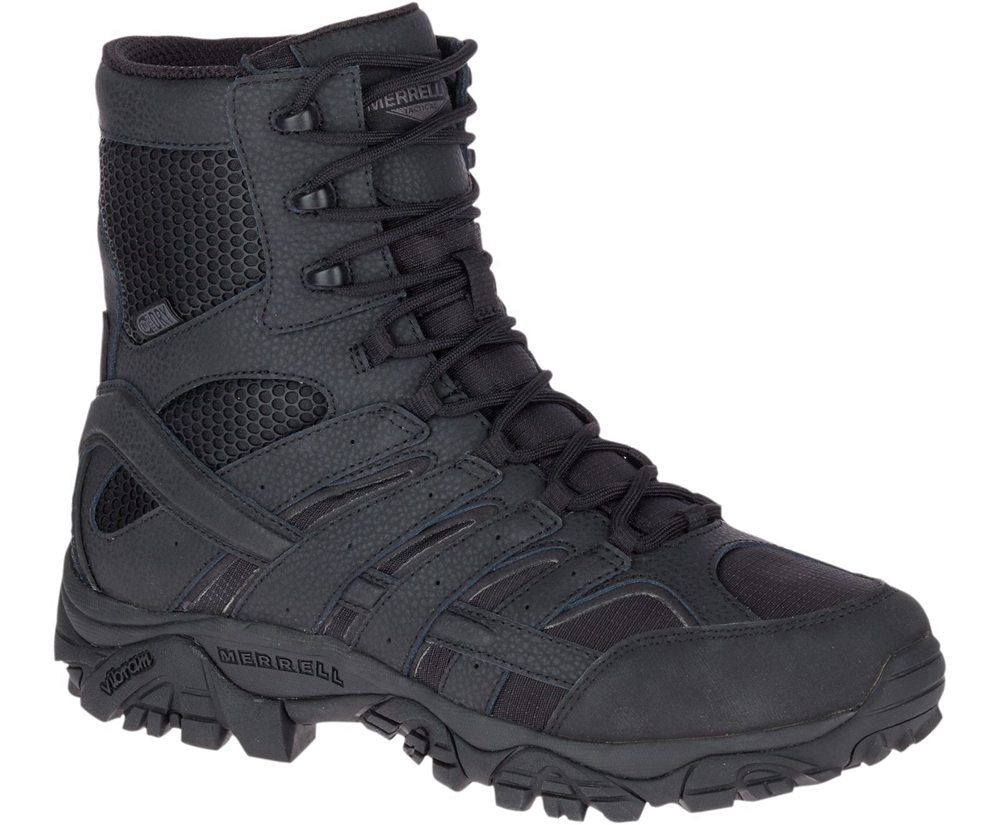 Merrell Boots Black - Moab 2 8\" Tactical Waterproof - Womens 74FHNVMEK